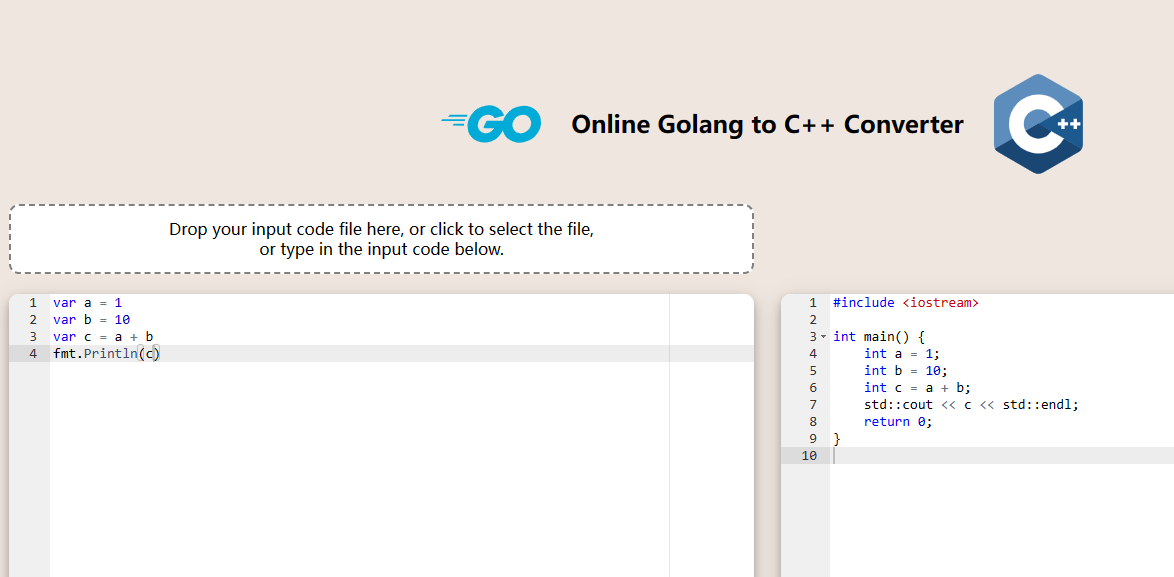 golang 转换为 cpp