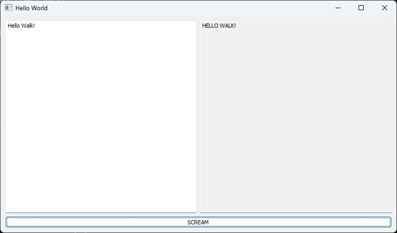 Golang Walk Hello World 界面